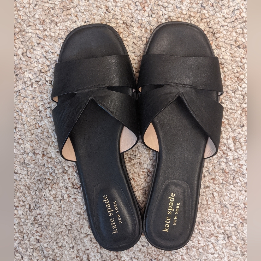 Kate Spade leather slides